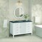 James Martin Vanities 48'' Vanity, Bright White w/ 3 CM Parisien Bleu Quartz Top 485-V48-BW-3PBL - alternate 2